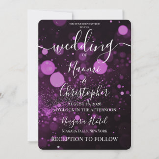 Invitation Personnaliser : Mariage Bokeh Blizzard