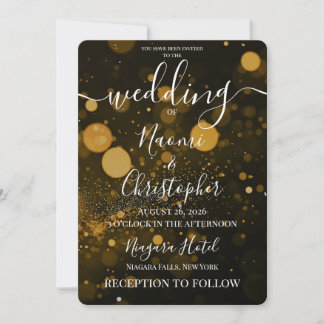 Invitation Personnaliser : Mariage Bokeh Blizzard