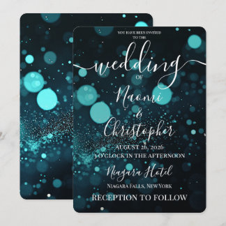 Invitation Personnaliser : Mariage Bokeh Blizzard