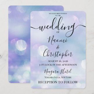 Invitation Personnaliser : Mariage Ethéréen Indigo Clair Boke