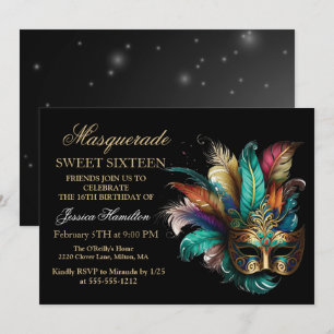 Invitation Personnaliser Masquerade Masque Masque Parties sci