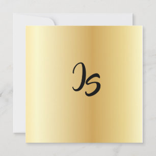 Invitation Personnaliser Monogram tendance Motif or succès