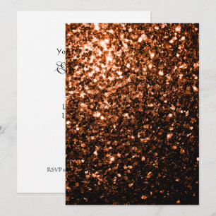 Invitation Personnaliser parties scintillant de bronze scinti