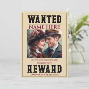 Invitation Personnaliser recherchée affiche créateur