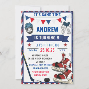 Invitation Personnalisez la fête d'anniversaire de sport de h