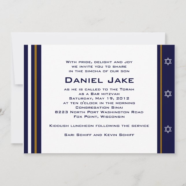Invitation Personnalité de Daniel Jake (Devant)