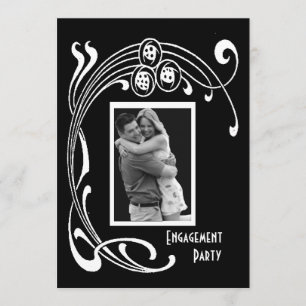 Invitation Personnalité du Black and White Art Deco Party