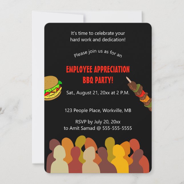 Invitation Personnes modifiables Appréciation des employés BB (Devant)