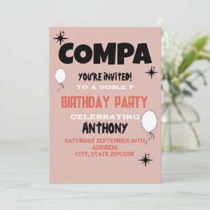 Invitation Peso Pluma invitation d'anniversaire