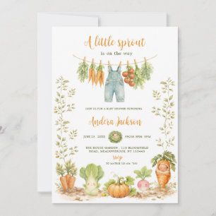 Invitation Pet Germe Linge de Jardin Bain Bébé