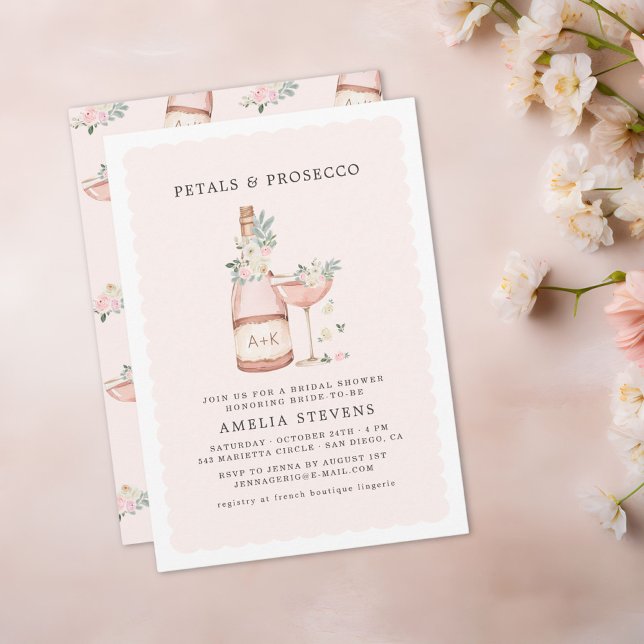 Invitation Pétales et Fête des mariées de poursuite Bachelore (Créateur téléchargé)