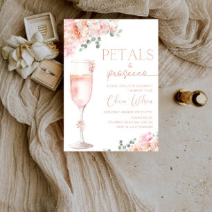 Invitation Pétales et Prosecco Fête des mariées-Champagne Flo