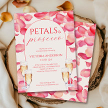 Pétales roses et Fête des mariées de Prosecco