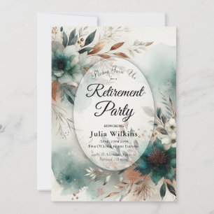 Invitation Pétales sarcelles dans une fête de retraite Fleur