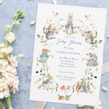 Peter le Baby shower Fleur sauvage Rabbit