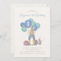 Peter Rabbit 1er anniversaire Confetti bleu