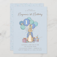 Peter Rabbit 1er anniversaire Confetti bleu