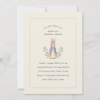 Peter Rabbit Baby shower Vintage rose
