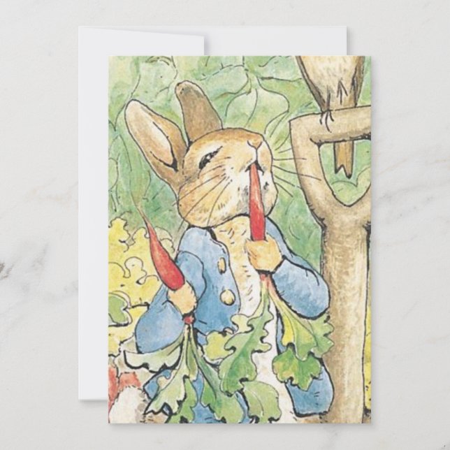 Invitation Peter Rabbit In The Garden - Beatrix Potter (Devant)
