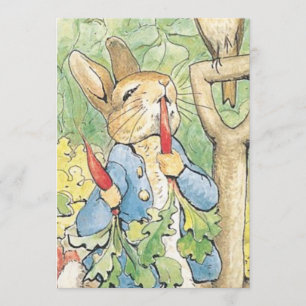 Invitation Peter Rabbit In The Garden - Beatrix Potter