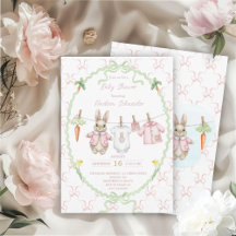 Peter the Rabbit Girl Clothesline Baby Shower 