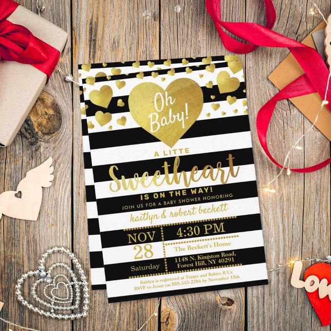 Invitation Petit amour Baby shower de la Saint Valentin (Créateur téléchargé)