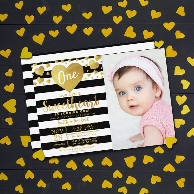Invitation Petit amour Saint-Valentin Photo Anniversaire (Créateur téléchargé)