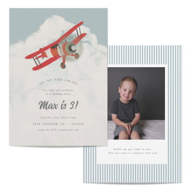 Invitation Petit Anniversaire de enfant Aviator (Créateur téléchargé)
