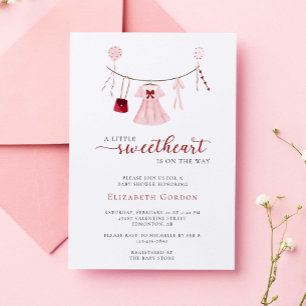 Invitation Petit Baby shower amoureux Valentine Cute