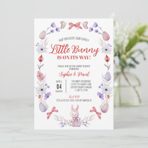 Invitation Petit Baby shower Bunny, Baby shower de Pâques