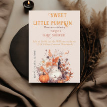 Petit Baby shower citrouille doux
