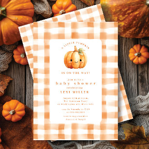 Invitation Petit Baby shower Citrouille doux
