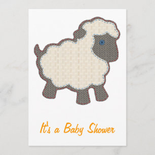 Invitation Petit baby shower d'agneau