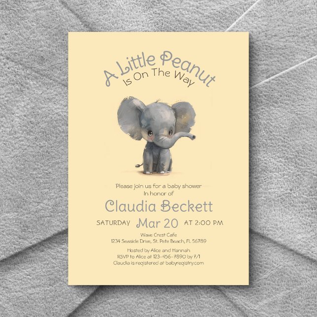Invitation Petit Baby shower d'arachide (Créateur téléchargé)