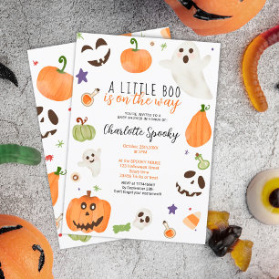 Invitation Petit baby shower de boite d'Halloween neutre