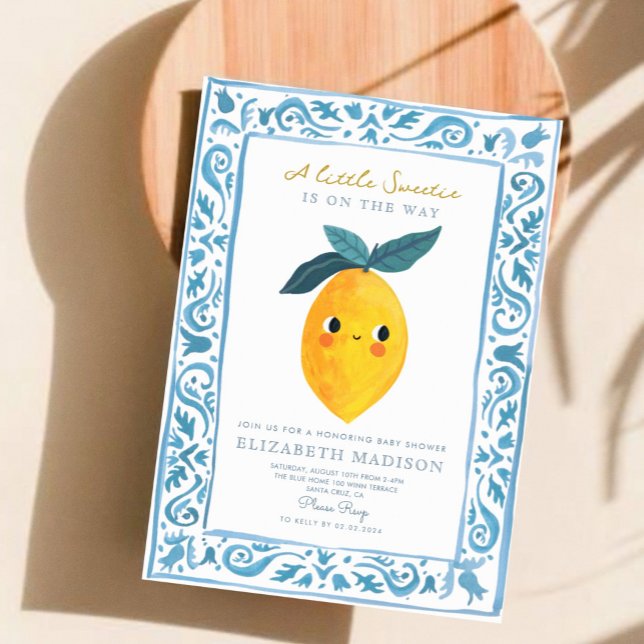 Invitation Petit Baby shower de citron doux (Créateur téléchargé)