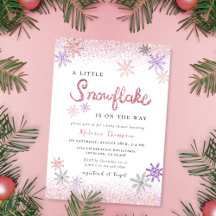 Petit Baby shower de fille d'hiver de Flamme de ne