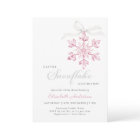 Petit Baby shower de fille rose de flocon de neige