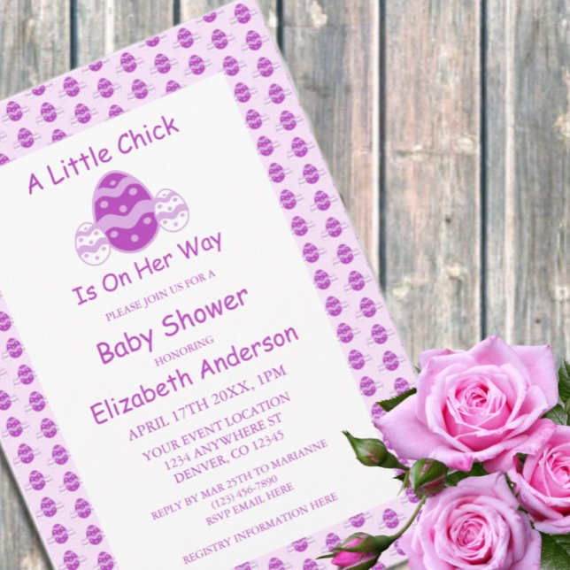 Invitation Petit Baby shower de Pâques (Créateur téléchargé)
