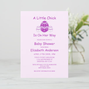 Invitation Petit Baby shower de Pâques