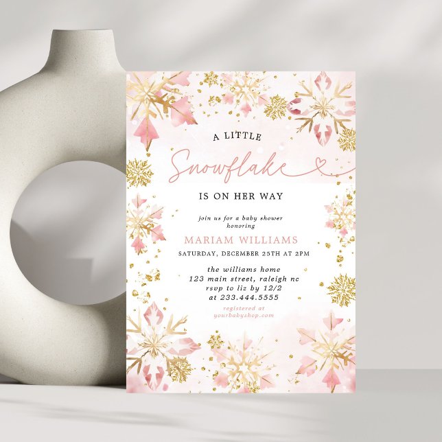 Invitation Petit Baby shower d'ours à fleurs rose (Créateur téléchargé)