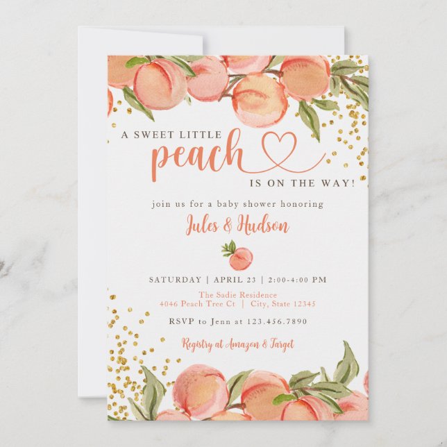 Invitation Petit Baby shower doux (Devant)