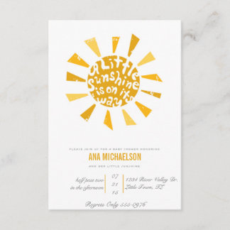 Invitation Petit Baby shower ensoleillé