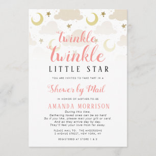 Invitation petit baby shower étoilé scintillant par invitatio