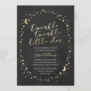 Invitation Petit Baby shower étoilé tordu