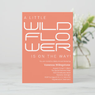 Invitation Petit Baby shower Fleur sauvage