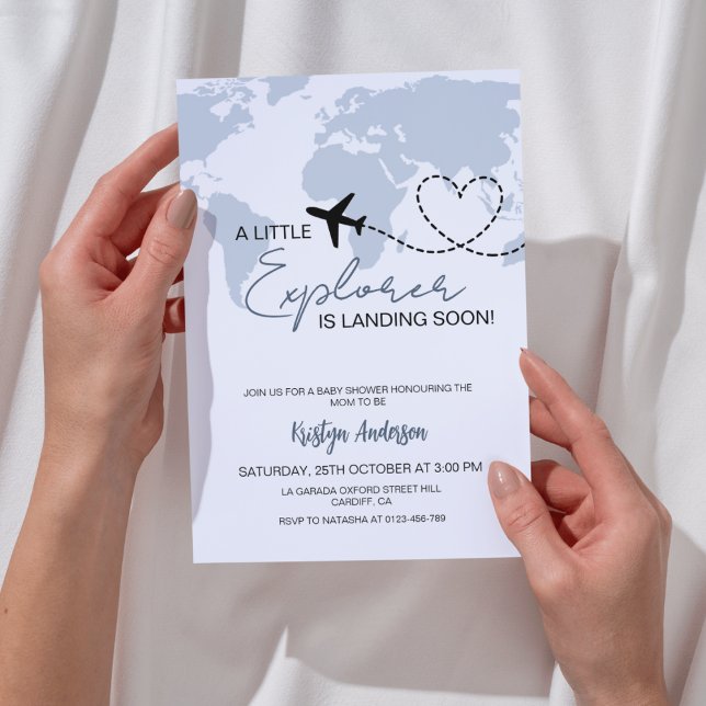 Invitation Petit Baby shower Garçon Explorer (Créateur téléchargé)
