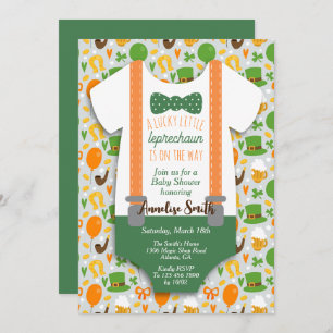 Invitation Petit Baby shower Leprechaun