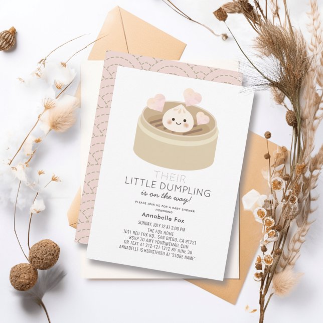 Invitation Petit Baby shower rose démoulant (Créateur téléchargé)
