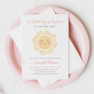 Invitation Petit Baby shower Sunshine Girl